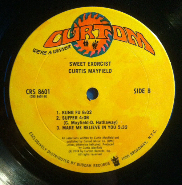 Curtis Mayfield - Sweet Exorcist - VG LP Record 1974 Curtom USA Original Vinyl - Soul / Funk - Shuga Records