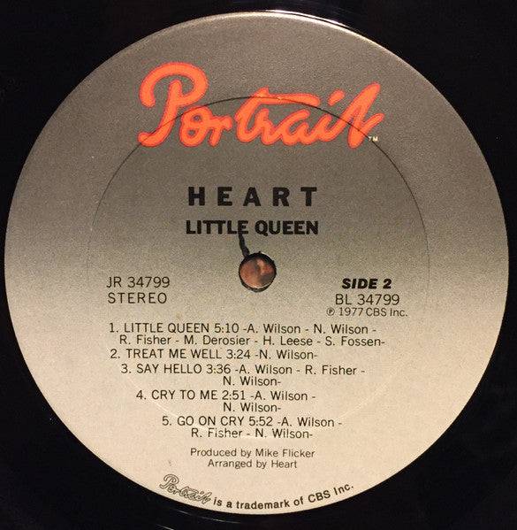 Heart - Little Queen - VG+ LP Record 1977 Portrait USA Vinyl - Rock & Roll / Soft Rock / Pop Rock - Shuga Records