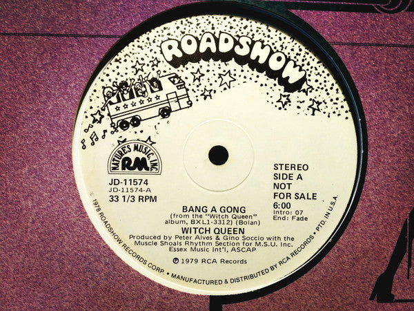 Witch Queen - Bang A Gong - Mint- 12" Single Record 1979 Roadshow USA Promo Vinyl - Disco - Shuga Records