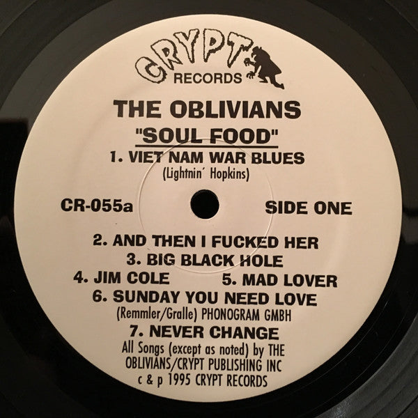 Oblivians - Soul Food - Mint- LP Record 1995 Crypt USA Original vinyl - Garage Rock / Punk