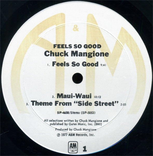 Chuck Mangione - Feels So Good - VG+ LP Record 1977 A&M USA Vinyl - Jazz / Smooth Jazz - Shuga Records