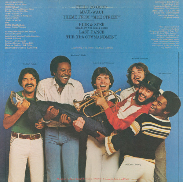 Chuck Mangione - Feels So Good - VG+ LP Record 1977 A&M USA Vinyl - Jazz / Smooth Jazz - Shuga Records