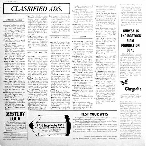 Jethro Tull - Thick as a Brick (1972) - VG+ LP Record 1978 Chrysalis USA Vinyl - Prog Rock / Classic Rock - Shuga Records