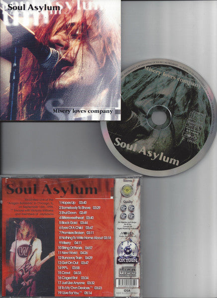 Soul Asylum - Misery Loves Company - VG+ CD 1995 Oxygen Czech Republic RARE Unofficial - Alternative Rock / Grunge - Shuga Records