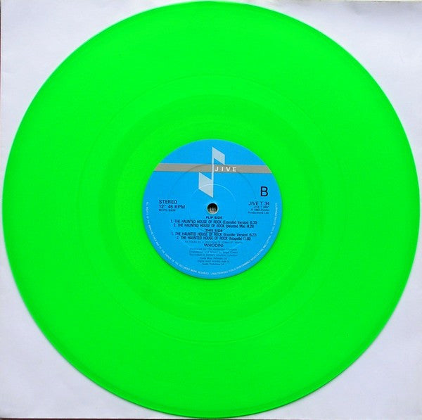 Whodini - The Haunted House Of Rock - Mint- 12" Single Record 1993 Jive UK Green Vinyl - Hip Hop / Electro - Shuga Records