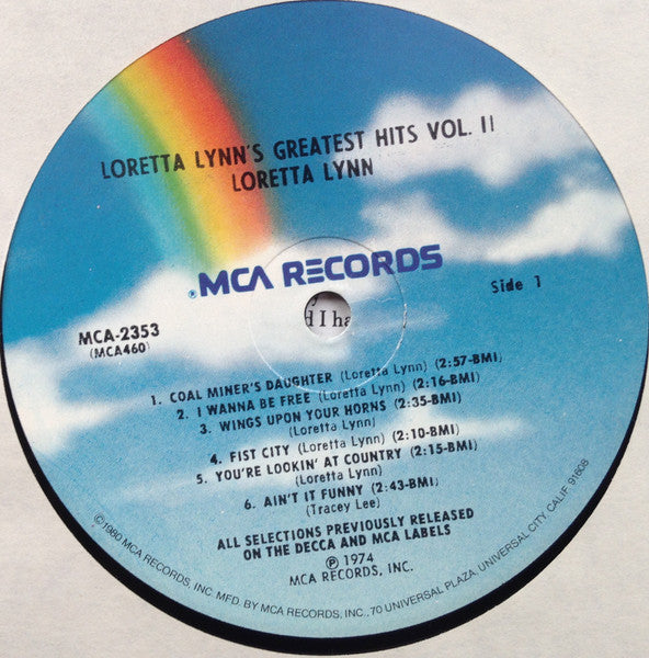 Loretta Lynn - Loretta Lynn's Greatest Hits Vol. II (1973) - Mint- LP Record 1980 MCA USA Vinyl - Country - Shuga Records