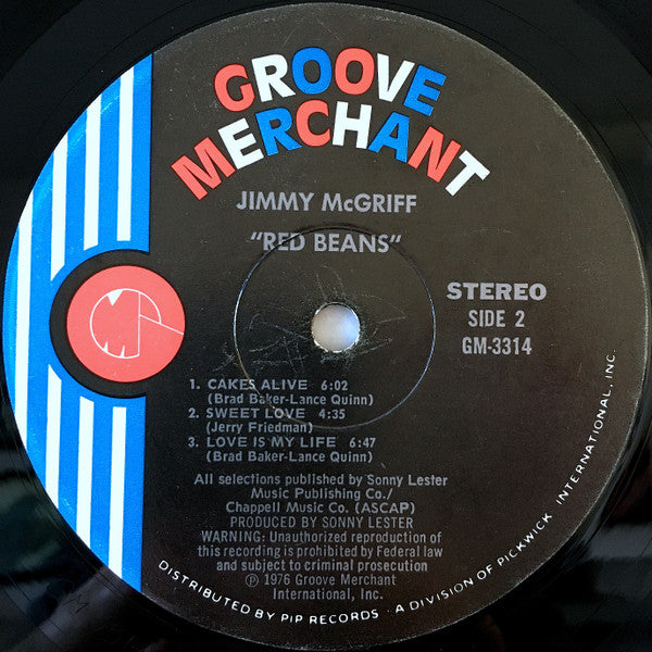 Jimmy McGriff - Red Beans - Mint- LP Record 1976 Groove Merchant USA Vinyl - Jazz / Jazz-Funk - Shuga Records