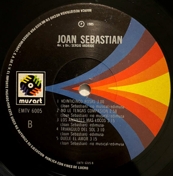 Joan Sebastian - Joan Sebastian - VG+ LP Record 1985 Musart Mexico Vinyl - Latin / Ranchera - Shuga Records
