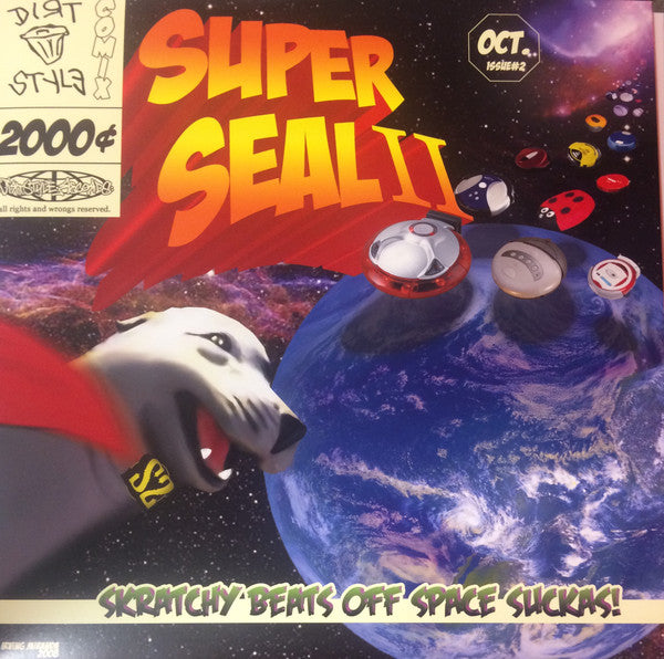 Skratchy Seal / DJ Q-Bert - Super Seal II - VG+ LP Record 2008 Thud Rumble USA Black Vinyl - Hip Hop - Shuga Records