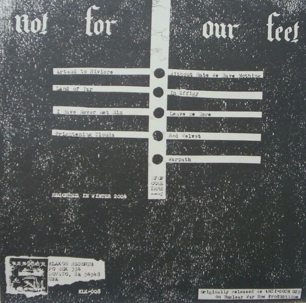 Bone Awl - Not For Our Feet (2004) - Mint- LP Record 2007 Klaxon Vinyl & Insert - Black Metal / Lo-Fi - Shuga Records