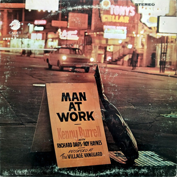 Kenny Burrell - Man At Work (A Night at the Vanguard) (1960) - VG+ LP Record 1966 Cadet USA Stereo Vinyl - Jazz / Hard Bop - Shuga Records