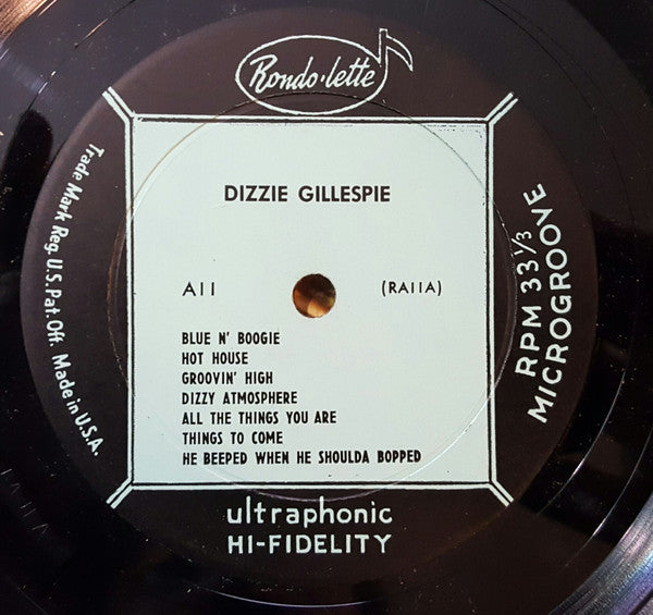 Dizzy Gillespie And His Original Orchestra - Dizzy Gillespie - VG+ LP Record 1958 Rondo-lette USA Vinyl - Jazz / Bop / Latin - Shuga Records