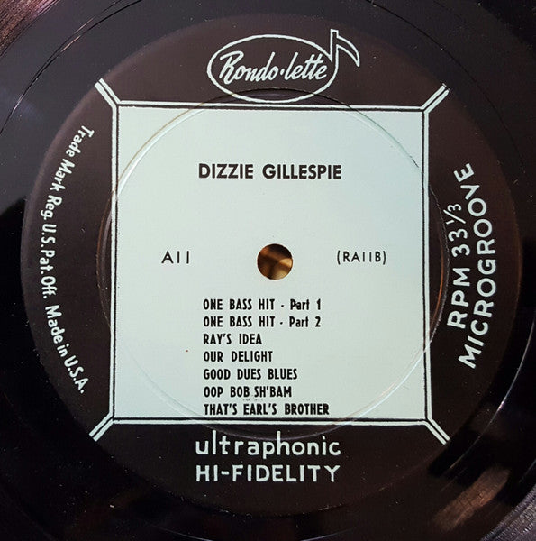 Dizzy Gillespie And His Original Orchestra - Dizzy Gillespie - VG+ LP Record 1958 Rondo-lette USA Vinyl - Jazz / Bop / Latin - Shuga Records