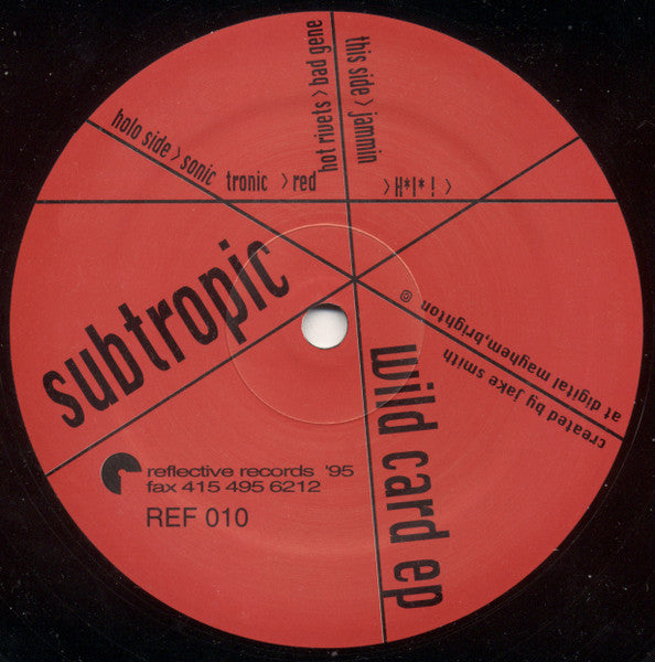 Subtropic - Wild Card EP - VG+ 12" Single Record 1995 Reflective USA Original Vinyl - Jungle / Breakbeat - Shuga Records