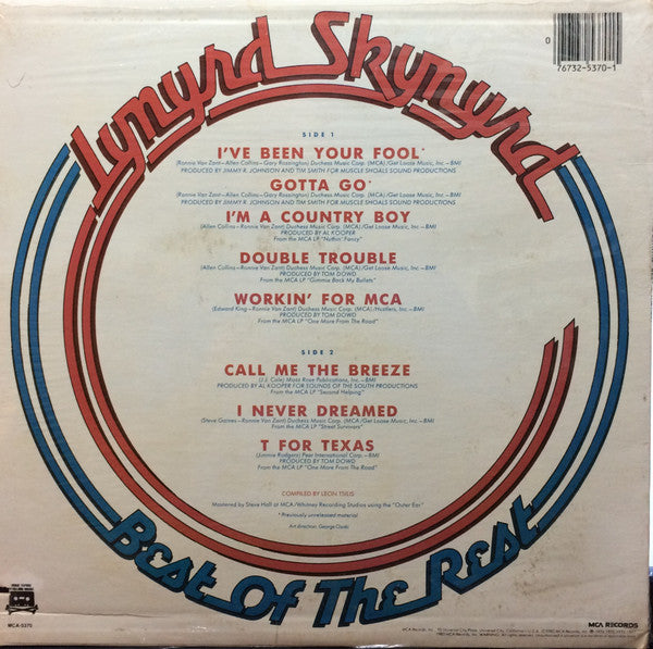 Lynyrd Skynyrd - Best Of The Rest - VG+ LP Record 1982 MCA USA Original Vinyl - Rock & Roll / Southern Rock - Shuga Records