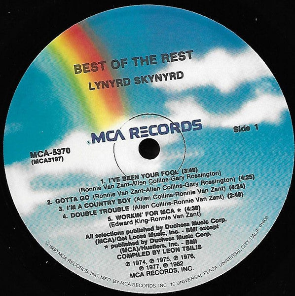 Lynyrd Skynyrd - Best Of The Rest - VG+ LP Record 1982 MCA USA Original Vinyl - Rock & Roll / Southern Rock - Shuga Records