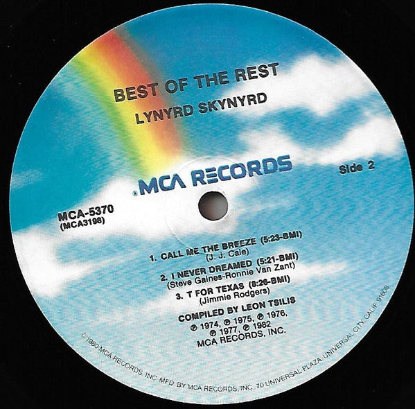 Lynyrd Skynyrd - Best Of The Rest - VG+ LP Record 1982 MCA USA Original Vinyl - Rock & Roll / Southern Rock - Shuga Records