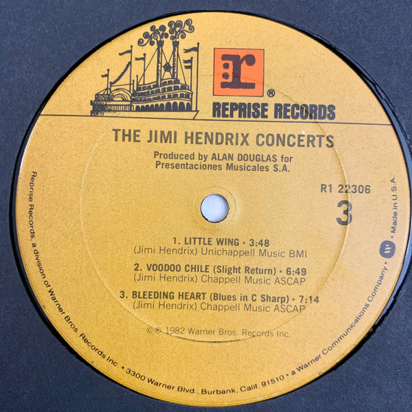 Jimi Hendrix - The Jimi Hendrix Concerts - VG+ 2 LP Record 1982 Reprise Club Edition USA Vinyl - Psychedelic Rock / Blues Rock - Shuga Records