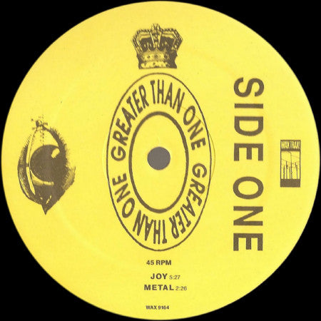 Greater Than One - Index - Mint- 12" EP Record 1991 Wax Trax! USA Original Vinyl - Industrial / Dub / Techno - Shuga Records
