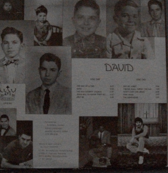 David - David - VG+ LP Record 1970s Private Press Outside Music USA Vinyl - Country / Gospel / Religious - Shuga Records