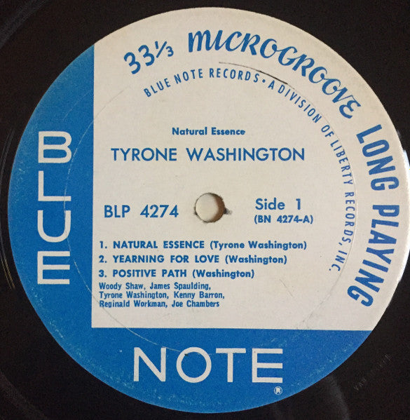 Tyrone Washington - Natural Essence - VG LP Record 1968 Blue Note USA Mono Promo Audition Vinyl - Jazz / Bop / Modal - Shuga Records