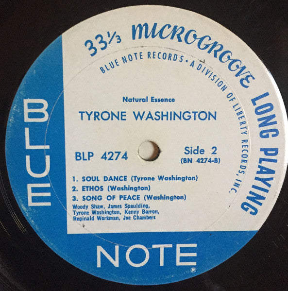 Tyrone Washington - Natural Essence - VG LP Record 1968 Blue Note USA Mono Promo Audition Vinyl - Jazz / Bop / Modal - Shuga Records