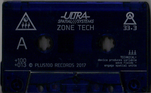 Ultra///Spatial Systems - Zone Tech - New Cassette 2017 PLUS100 Purple Tape - Electronic / Ambient / Acid - Shuga Records