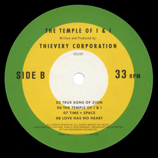 Thievery Corporation ‎– The Temple Of I & I - Mint- 2 LP Record 2017 Eighteenth Street Lounge Music USA Vinyl - Electronic / Dub / Trip Hop / Downtempo - Shuga Records