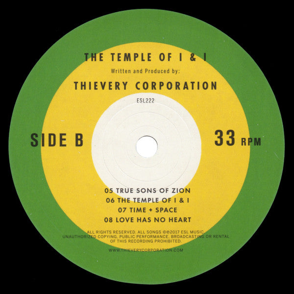 Thievery Corporation ‎– The Temple Of I & I - Mint- 2 LP Record 2017 Eighteenth Street Lounge Music USA Vinyl - Electronic / Dub / Trip Hop / Downtempo