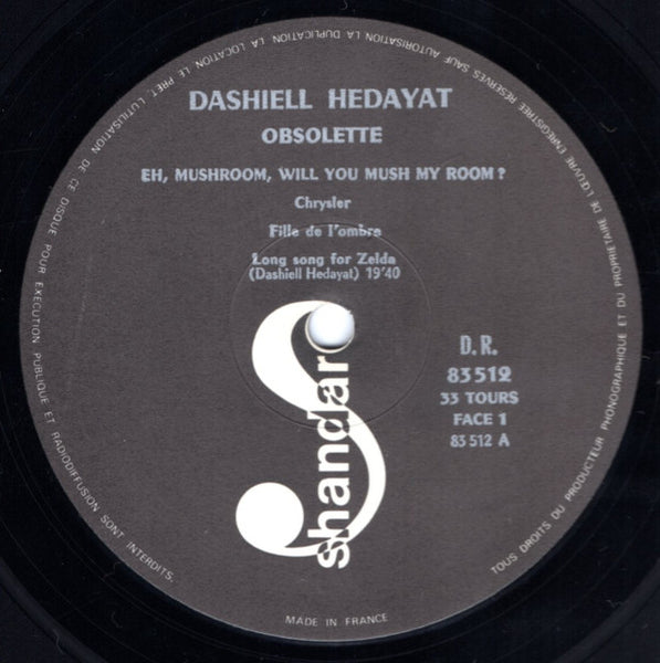 Dashiell Hedayat - Obsolete - LP Record 1971 Shandar France Vinyl & Black Labels, Textured Cover - Psychedelic Rock / Prog Rock - Shuga Records