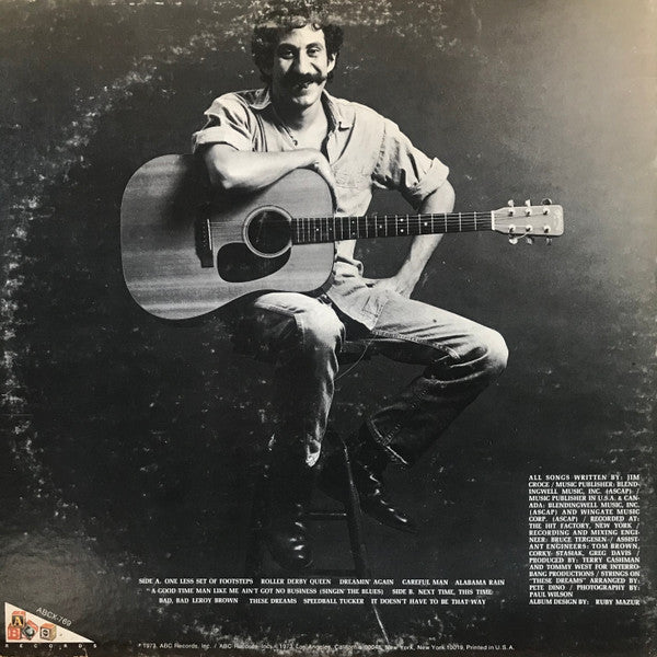 Jim Croce - Life and Times - VG+ LP Record 1973 ABC Original USA Vinyl - Soft Rock / Pop Rock - Shuga Records
