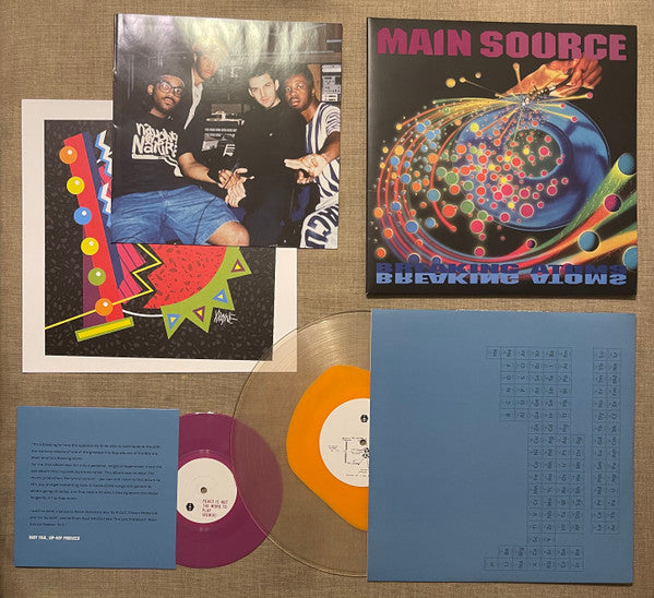Main Source - Breaking Atoms (1991) - New LP Record 2017 Vinyl Me Please Orange in Clear Vinyl & 7" & Inserts - Hip Hop - Shuga Records