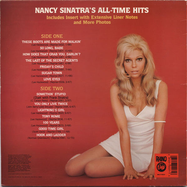 Nancy Sinatra - Boots: Nancy Sinatra's All-Time Hits - Mint- LP Record 1986 Rhino USA Vinyl & Insert - Pop / Rock / Country - Shuga Records
