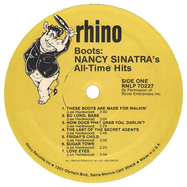 Nancy Sinatra - Boots: Nancy Sinatra's All-Time Hits - Mint- LP Record 1986 Rhino USA Vinyl & Insert - Pop / Rock / Country - Shuga Records