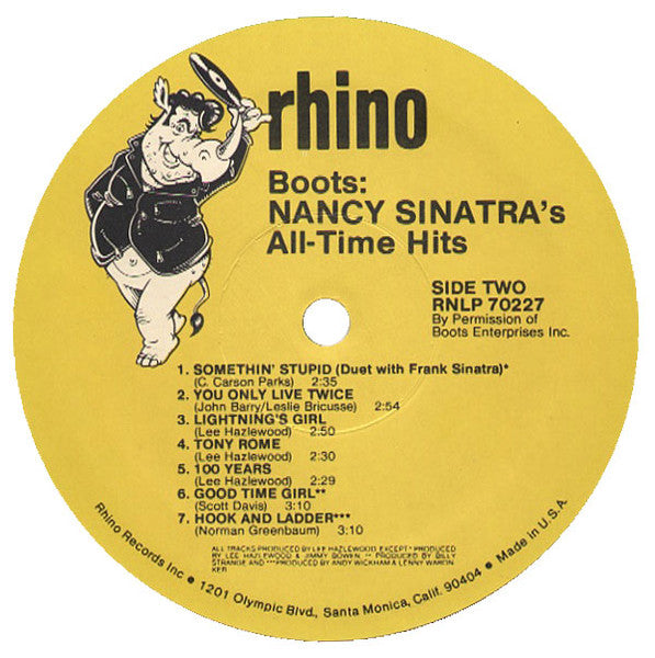 Nancy Sinatra - Boots: Nancy Sinatra's All-Time Hits - Mint- LP Record 1986 Rhino USA Vinyl & Insert - Pop / Rock / Country - Shuga Records