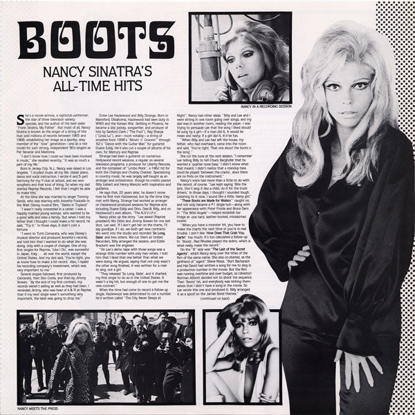 Nancy Sinatra - Boots: Nancy Sinatra's All-Time Hits - Mint- LP Record 1986 Rhino USA Vinyl & Insert - Pop / Rock / Country - Shuga Records