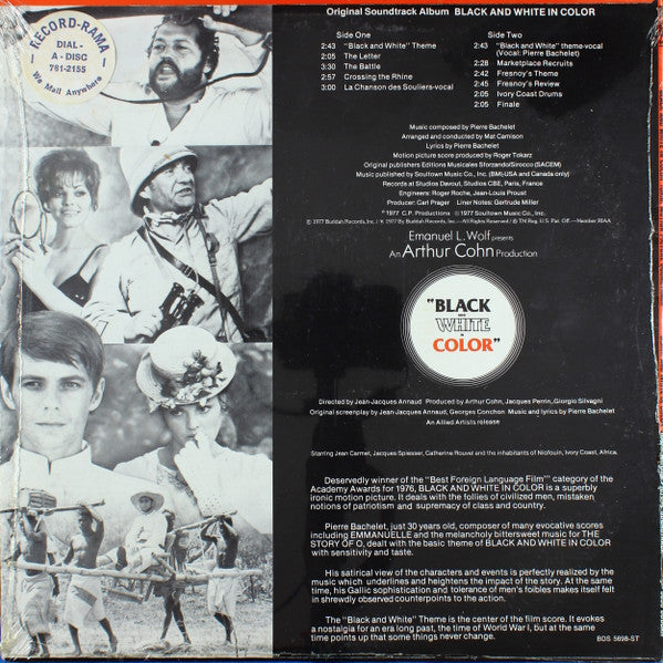 Pierre Bachelet - Black And White In Color (Original Motion Picture) - New LP Record 1977 Buddah USA Vinyl - Soundtrack - Shuga Records