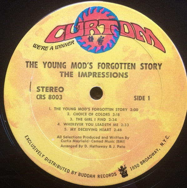 The Impressions - The Young Mods' Forgotten Story - VG LP Record 1969 Curtom USA Original RARE Vinyl - Soul / Funk / Curtis Mayfield - Shuga Records