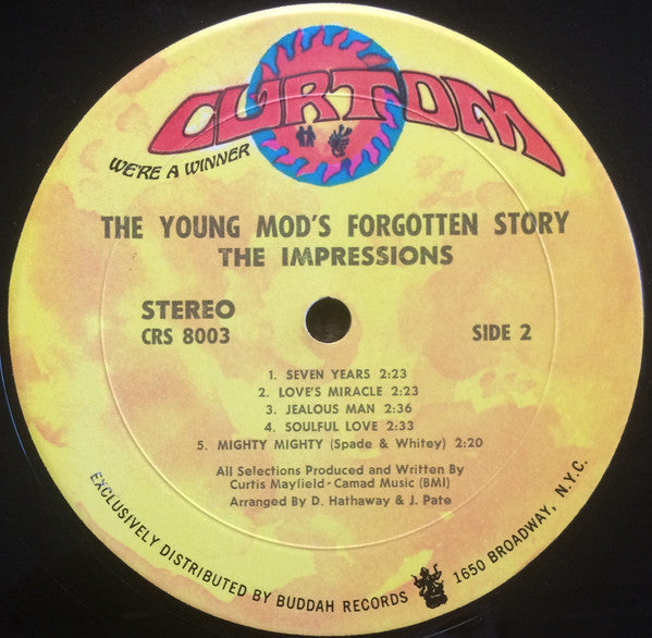 The Impressions - The Young Mods' Forgotten Story - VG LP Record 1969 Curtom USA Original RARE Vinyl - Soul / Funk / Curtis Mayfield - Shuga Records