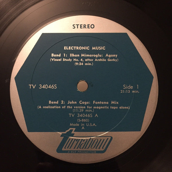 John Cage, Luciano Berio, Ilhan Mimaroglu - Electronic Music - Mint- LP Record 1967 Turnabout USA Original Vinyl - Electronic / Experimental / Modern Classical - Shuga Records