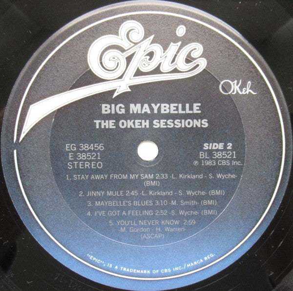 Big Maybelle - The Okeh Sessions - Mint- 2 LP Record 1983 Epic Vinyl - Country Blues / Piano Blues / Jump - Shuga Records