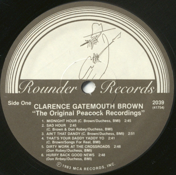 Clarence Gatemouth Brown - The Original Peacock Recordings - Mint- LP Record 1983 Rounder USA Vinyl - Electric Blues / Blues Rock - Shuga Records