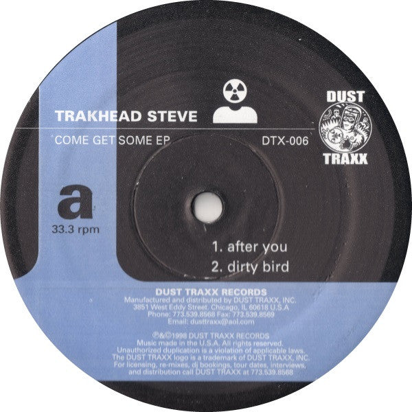 Trakhead Steve - Come Get Some EP - New 12" Single Record 1998 Dust Traxx Vinyl - Chicago Techno - Shuga Records