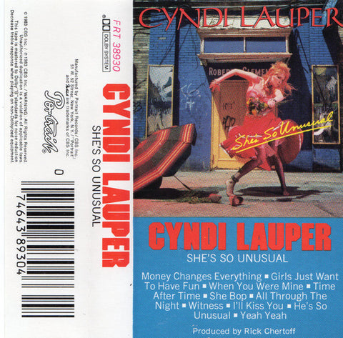 Cyndi Lauper – She's So Unusual - Used Cassette 1983 Portrait Tape - Pop Rock