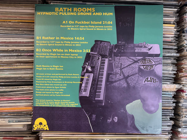 Bath Rooms - Hypnotic Pulsing Drone and Hum - New LP Record 2025 Shuga Records Cosmic Plum Vinyl - Chicago Krautrock / Experimental / Ambient / Drone / Maximalist - Shuga Records