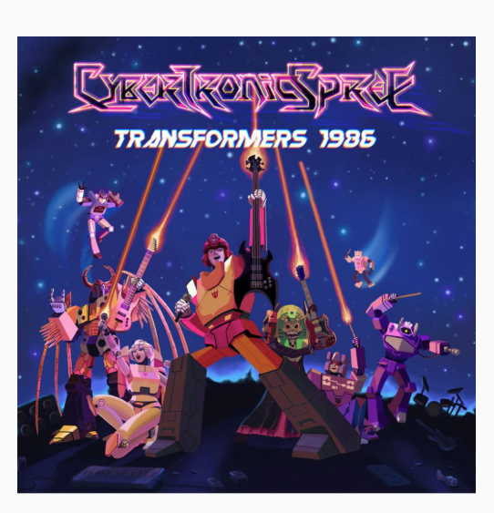 Cybertronic Spree - Transformers 1986 - New LP Record 2023 Enjoy The Ride / Toons Arcee Swirl Black & Pink Vinyl - Soundtrack