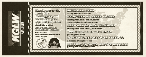 King Gizzard And The Lizard Wizard - Flight B741 Live! - New LP Record 2025 Shuga Chicago For Pain Hot Sauce Edition Vinyl, Poster, Flight Ticker, Sticker & Insert USA Vinyl - Psychedelic Rock - Shuga Records