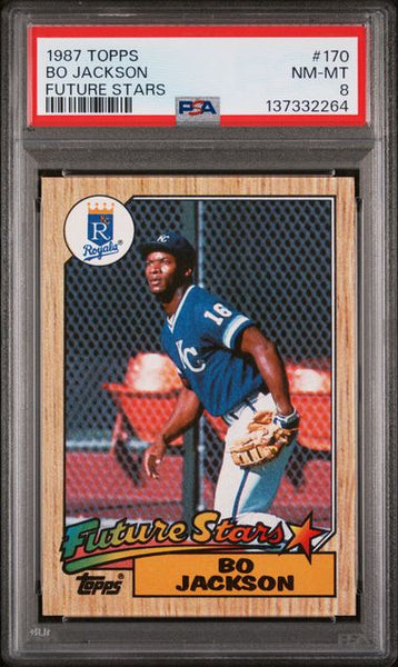 1987 TOPPS #170 BO JACKSON FUTURE STARS - Baseball PSA 8 NM MT