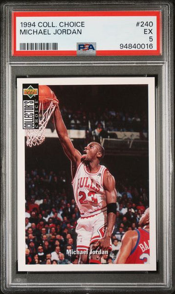 Michael Jordan 1994 UPPER DECK COLLECTOR'S CHOICE Card #240 Chicago Bulls HOF PSA 5
