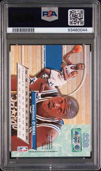 SHAQUILLE O'NEAL 1992-1993 Fleer ULTRA Rookie Card #328 PSA 9